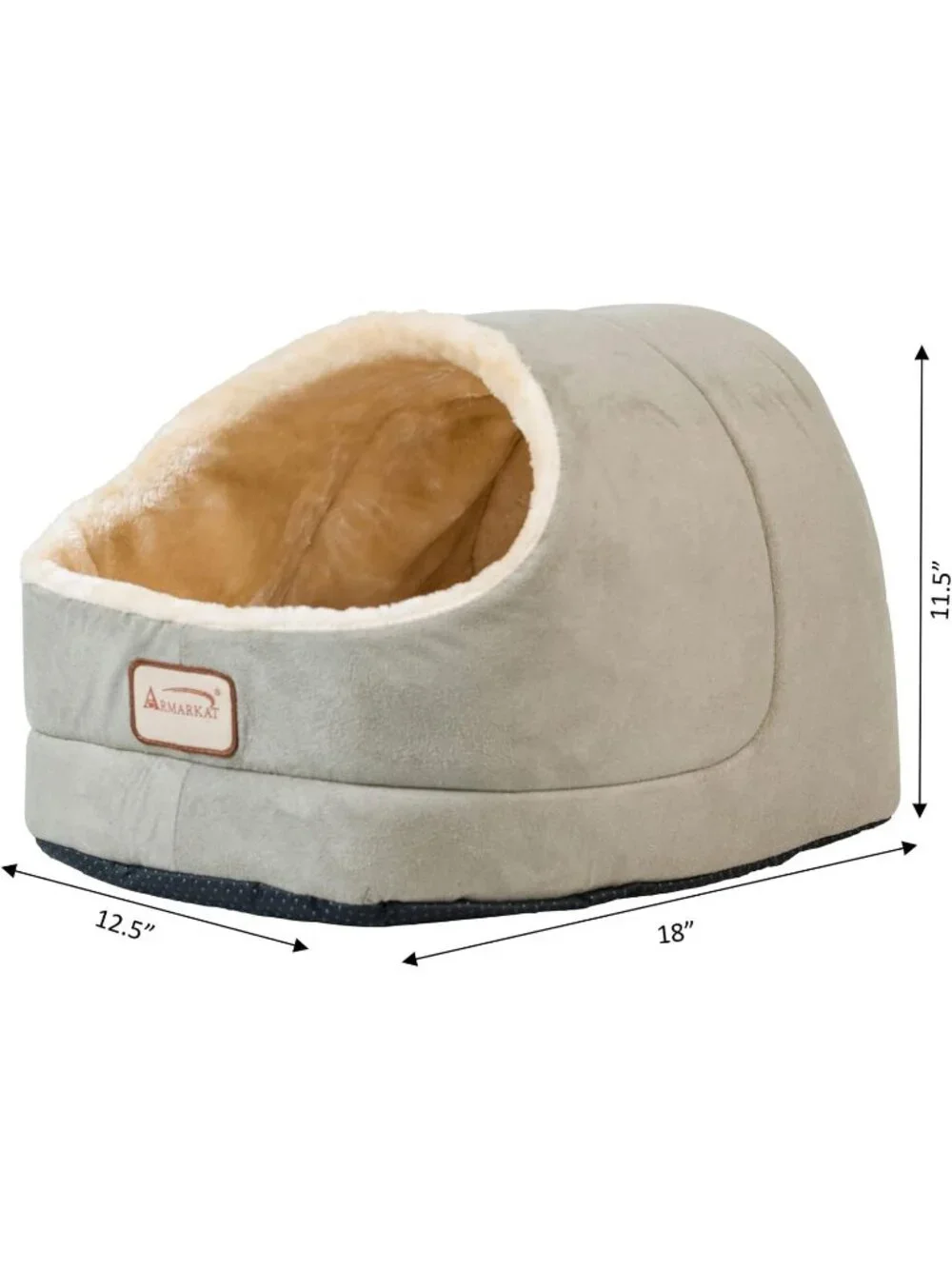 New Sage Green Cat Bed 18x14 Inch Soft and Comfortable Pet Bed for Cats